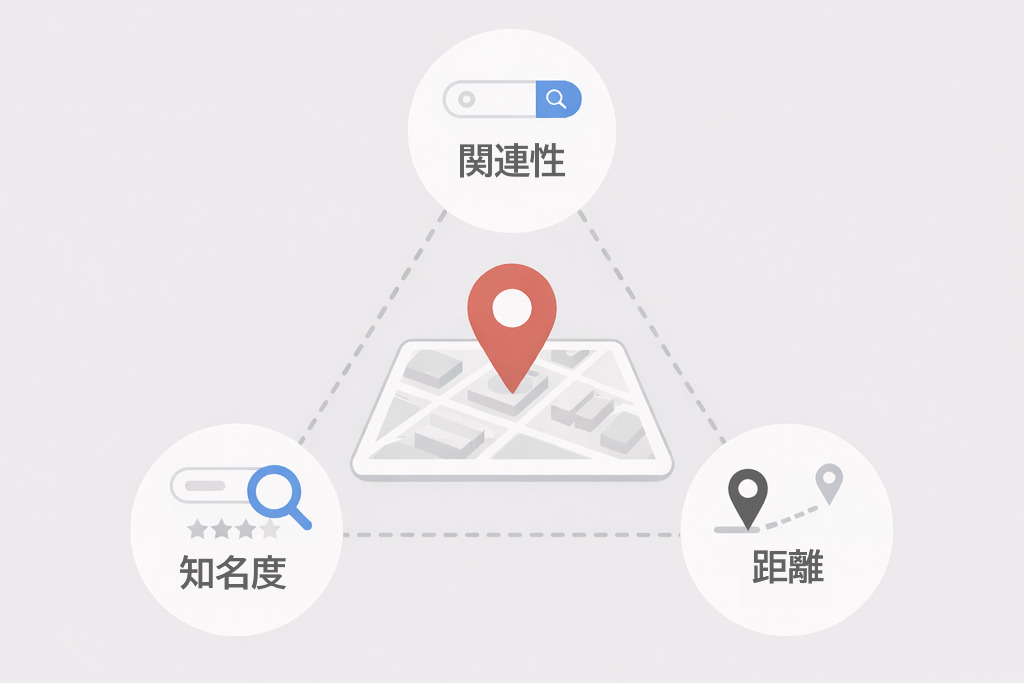 Googleマップで上位表示されるMEOの基本構造:関連性・距離・知名度の三要素